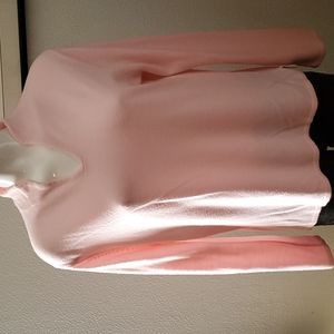 KIM ROGERS WOMENS PINK CASHMALON PULLOVER V-NECK SWEATER-SZ L.